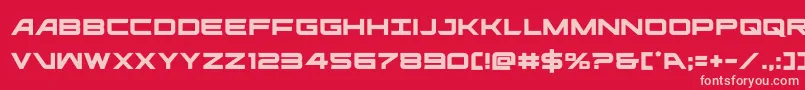 フォントghostclan – 赤い背景にピンクのフォント