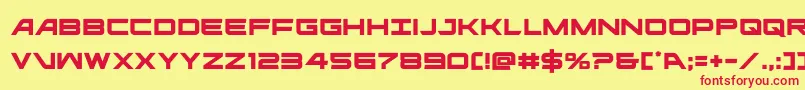 フォントghostclan – 赤い文字の黄色い背景