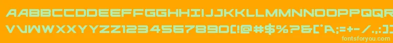 ghostclan Font – Green Fonts on Orange Background