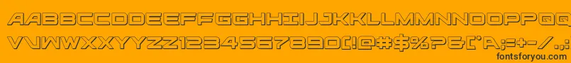 ghostclan3d Font – Black Fonts on Orange Background