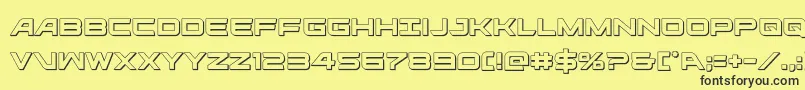 ghostclan3d Font – Black Fonts on Yellow Background