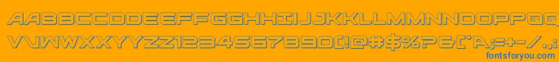 ghostclan3d Font – Blue Fonts on Orange Background