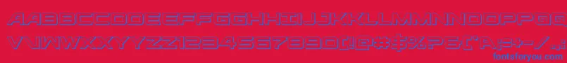 ghostclan3d Font – Blue Fonts on Red Background