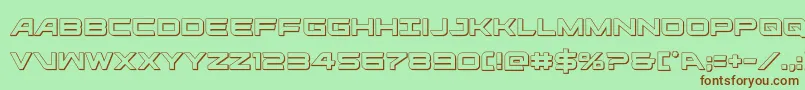 ghostclan3d Font – Brown Fonts on Green Background