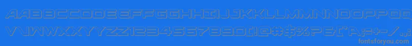 ghostclan3d Font – Gray Fonts on Blue Background