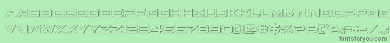 ghostclan3d Font – Gray Fonts on Green Background