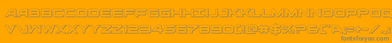Weitere Informationen zur ghostclan3d-Schriftart ghostclan3d-Schriftart – Graue Schriften auf orangefarbenem Hintergrund
