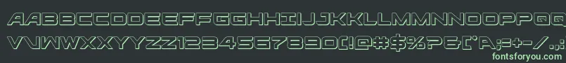 ghostclan3d Font – Green Fonts on Black Background