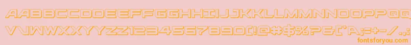 ghostclan3d-Schriftart – Orangefarbene Schriften auf rosa Hintergrund