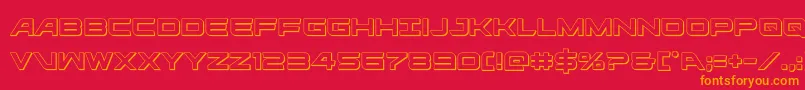 ghostclan3d Font – Orange Fonts on Red Background