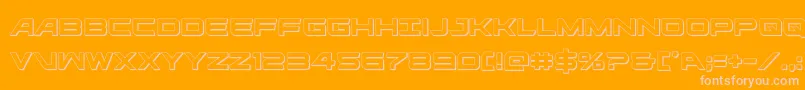 ghostclan3d Font – Pink Fonts on Orange Background