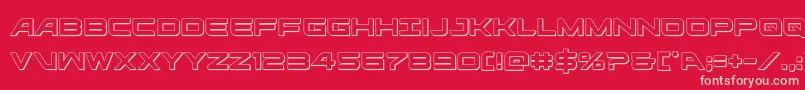 ghostclan3d Font – Pink Fonts on Red Background