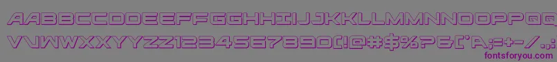 ghostclan3d-Schriftart – Violette Schriften auf grauem Hintergrund