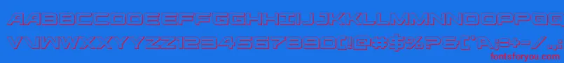 ghostclan3d Font – Red Fonts on Blue Background