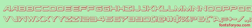 ghostclan3d Font – Red Fonts on Green Background