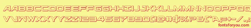 ghostclan3d Font – Red Fonts on Yellow Background