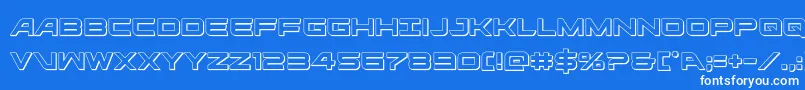 ghostclan3d Font – White Fonts on Blue Background