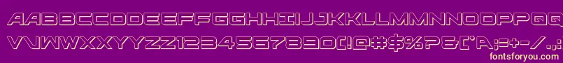 ghostclan3d Font – Yellow Fonts on Purple Background