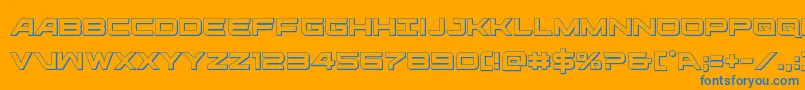 ghostclan3d Font – Blue Fonts on Orange Background