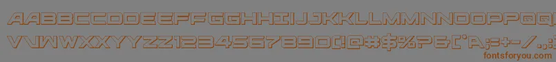 ghostclan3d Font – Brown Fonts on Gray Background