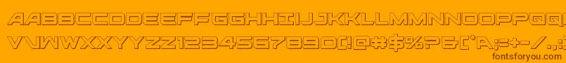 ghostclan3d Font – Brown Fonts on Orange Background