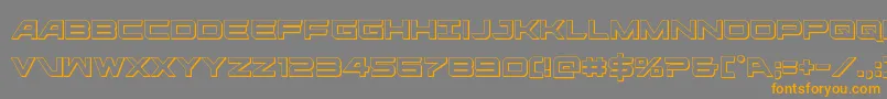 ghostclan3d Font – Orange Fonts on Gray Background