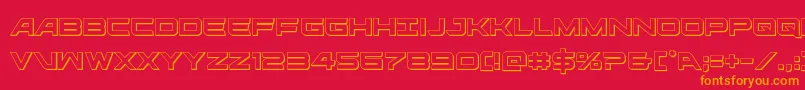 ghostclan3d Font – Orange Fonts on Red Background