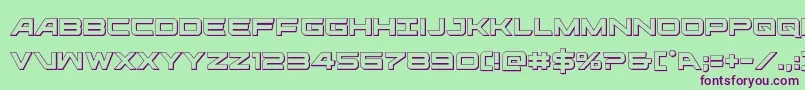 ghostclan3d Font – Purple Fonts on Green Background