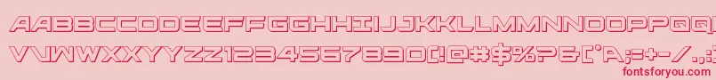 ghostclan3d Font – Red Fonts on Pink Background