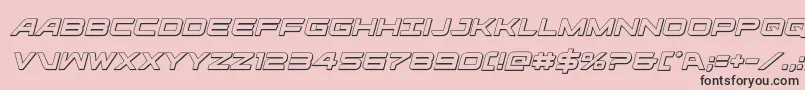 ghostclan3dital Font – Black Fonts on Pink Background