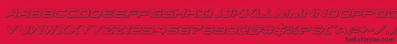 ghostclan3dital Font – Black Fonts on Red Background