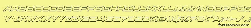 ghostclan3dital Font – Black Fonts on Yellow Background