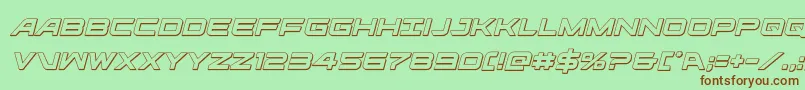 ghostclan3dital Font – Brown Fonts on Green Background