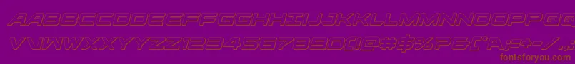 ghostclan3dital Font – Brown Fonts on Purple Background