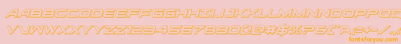 ghostclan3dital-Schriftart – Orangefarbene Schriften auf rosa Hintergrund