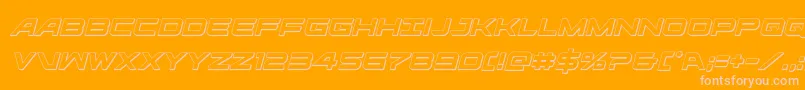 ghostclan3dital Font – Pink Fonts on Orange Background