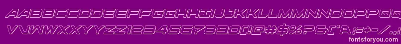 ghostclan3dital Font – Pink Fonts on Purple Background