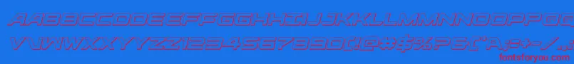 ghostclan3dital Font – Red Fonts on Blue Background