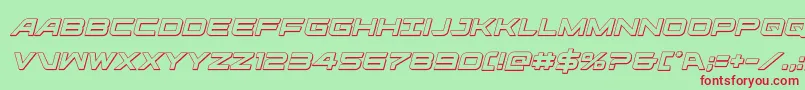 ghostclan3dital Font – Red Fonts on Green Background