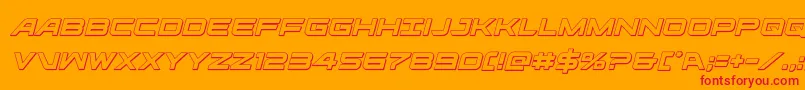 ghostclan3dital Font – Red Fonts on Orange Background