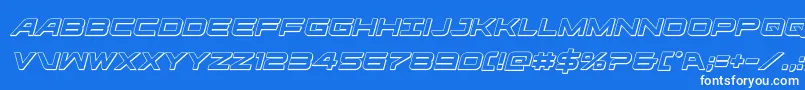 ghostclan3dital Font – White Fonts on Blue Background