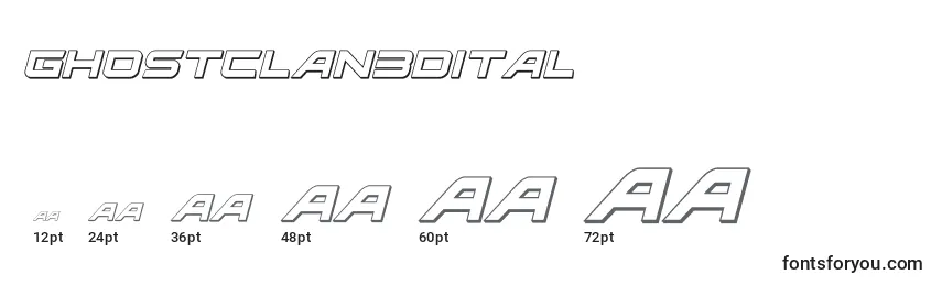 Ghostclan3dital (127906) Font Sizes