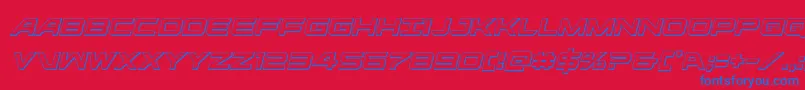 ghostclan3dital Font – Blue Fonts on Red Background