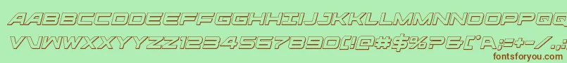 ghostclan3dital Font – Brown Fonts on Green Background