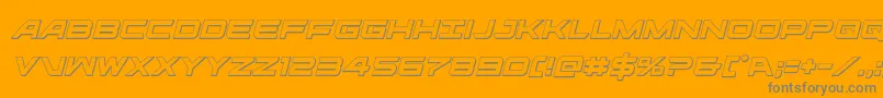 ghostclan3dital Font – Gray Fonts on Orange Background