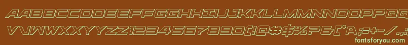 ghostclan3dital Font – Green Fonts on Brown Background