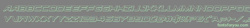 Шрифт ghostclan3dital – зелёные шрифты на сером фоне