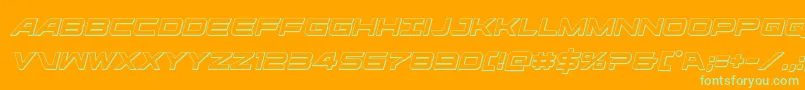 More about ghostclan3dital Font ghostclan3dital Font – Green Fonts on Orange Background