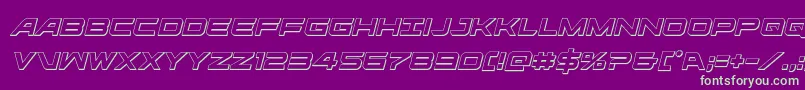 ghostclan3dital Font – Green Fonts on Purple Background