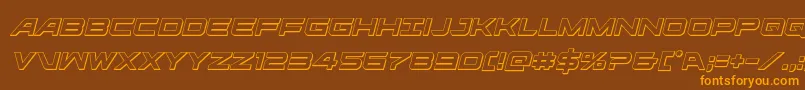 ghostclan3dital Font – Orange Fonts on Brown Background